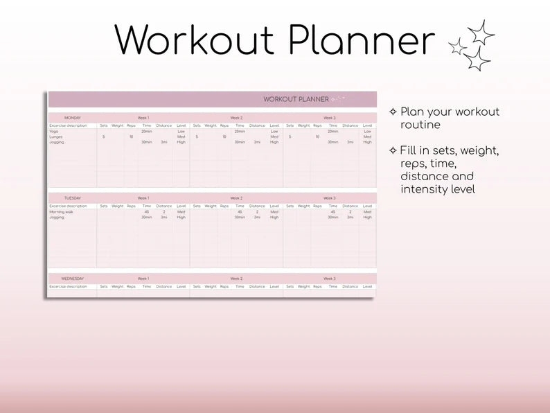 Ultimate Fitness & Weight Loss Tracker – Google Sheets & Printable